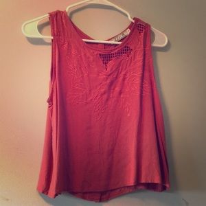 Chloe K Cropped Embroidered Shirt